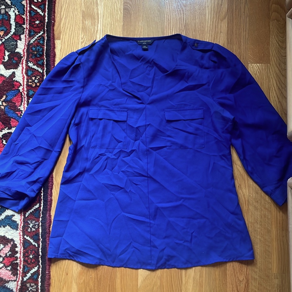 Banana Republic petite medium cobalt blouse!